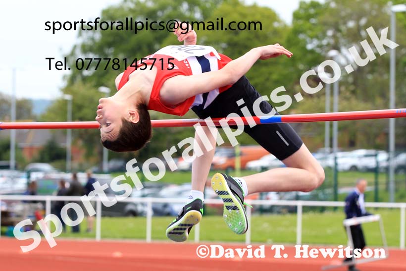 Boys Under-15s High Jump, 2023 North Eastern Track and Field Champs., Middlesbrough Sports Village, Middlesbrough. Photo: David T. Hewitson/Sports for All Pics